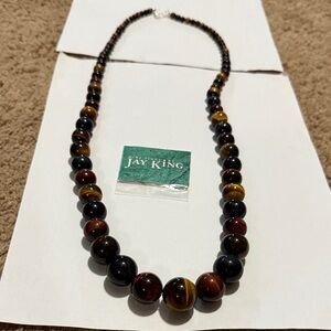 Jay King Brown and Black Beaded Necklace